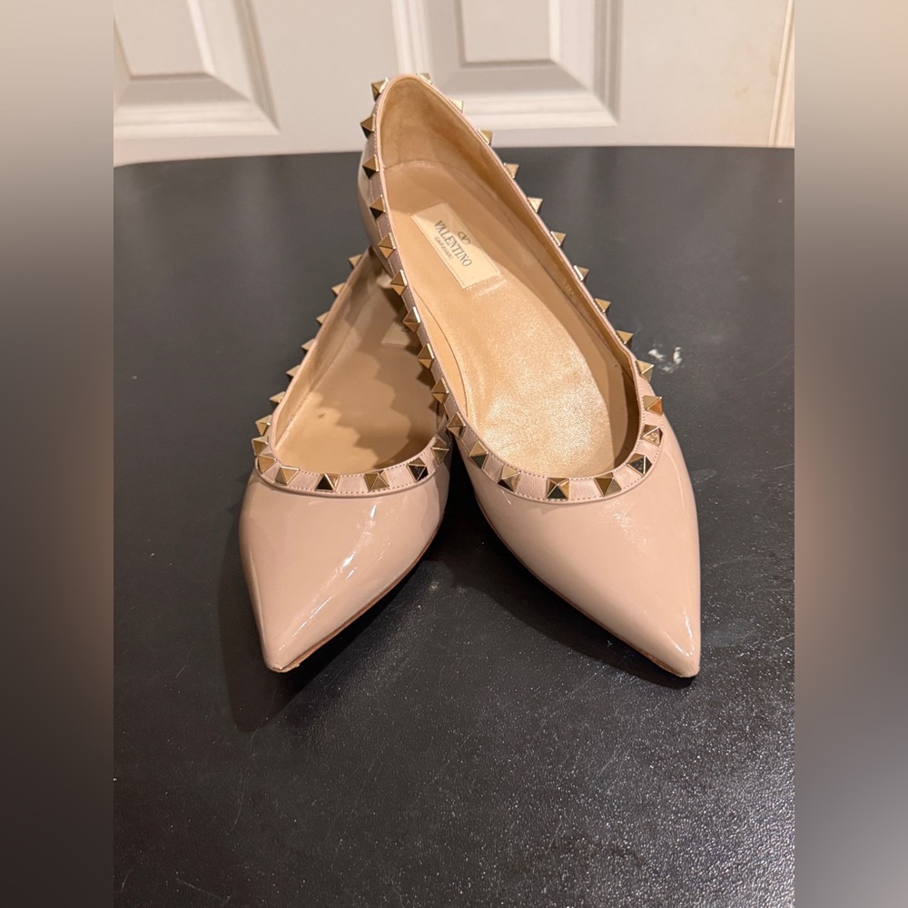 Valentino Garavani Poudre Studded  ballet Flats 38.5/ 8.5 made in Italy - Picture 10 of 10